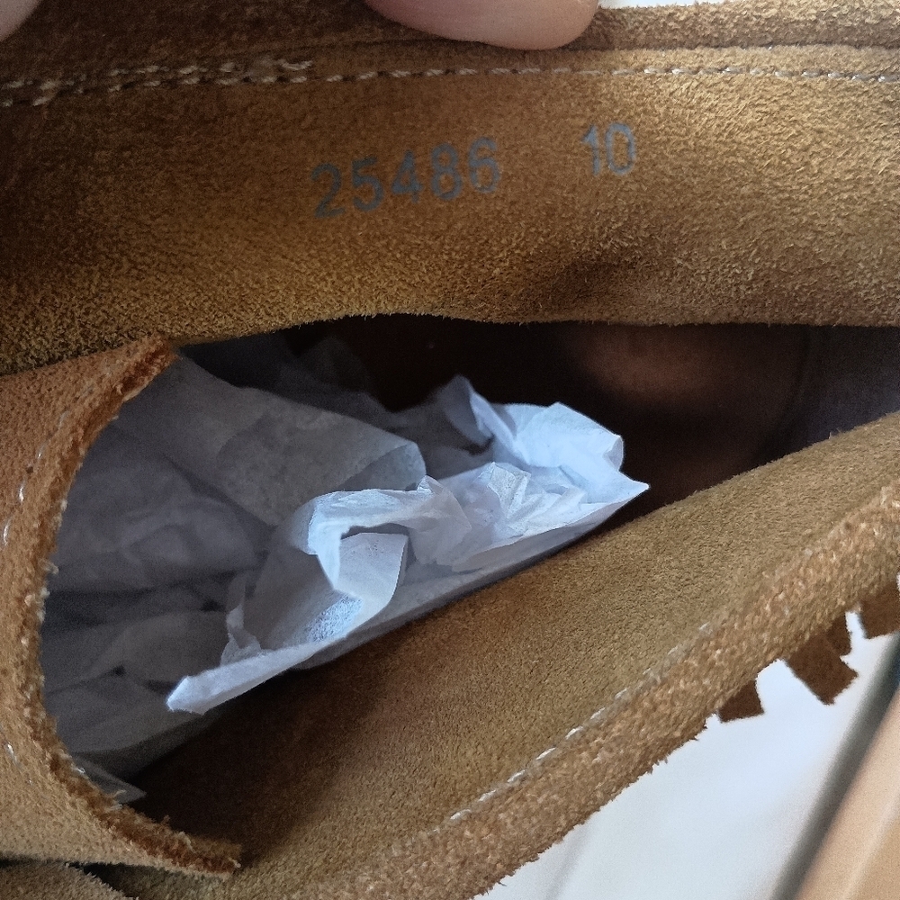 J Crew Made In Italy Brown Suede Ankle Boots with Fringe_10 - Picture 6 of 9